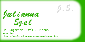 julianna szel business card